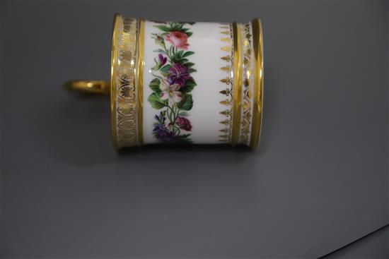 A Sevres cabinet cup and saucer, c.1822,